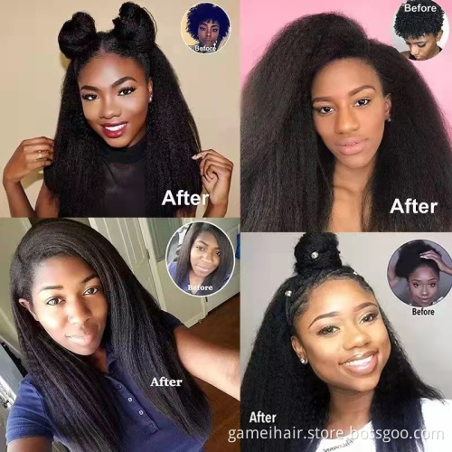 wholesale frontal custom wigs 100% human hair Kinky Straight Transparent Lace Frontal 13x4" 4x4" Lace  18-34 inch human hair